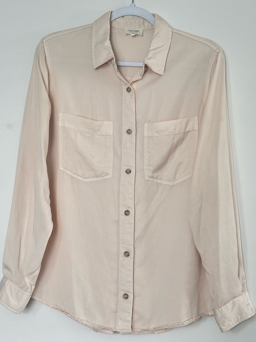 Gentle Fawn Dark Cream Button-Up Shirt with Chest Pockets size S